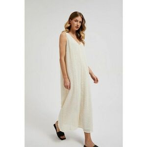 Rochie din dantela cu decolteu in V bej - Bej imagine