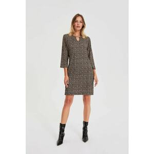 Rochie neagra cu model - Negru imagine
