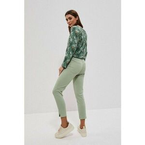 Pantaloni 7/8 din patina neteda - Verde imagine