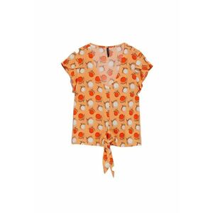Bluza dama - Imprimeu model fructe - Viscoza - Portocaliu - Portocaliu imagine