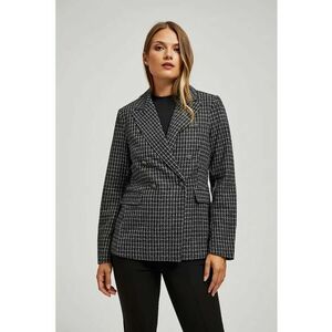 Sacou dublu cu butoane decorative - Negru imagine