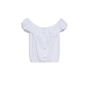 Bluza dama in stil boho - Bumbac - Alb - Alb imagine