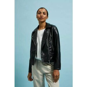 Jacheta de biker cu fermoar - Negru imagine