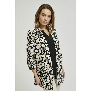 Sacou cu Model Floral si Maneci 3/4 - Bej imagine