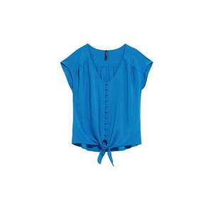 Bluza dama cu decolteu - Viscoza - Albastru - Albastru imagine