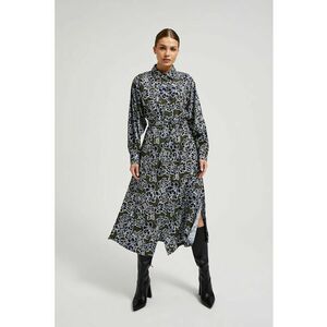 Rochie camasa cu imprimeu floral masliniu - Verde imagine
