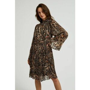 Rochie plissata cu maneci largi neagra - Negru imagine