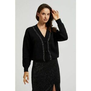 Cardigan negru decorat cu margele - Negru imagine