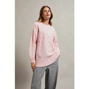 Pulover roz cu croi lejer - Roz imagine