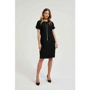Rochie netedata cu lant neagra - Negru imagine