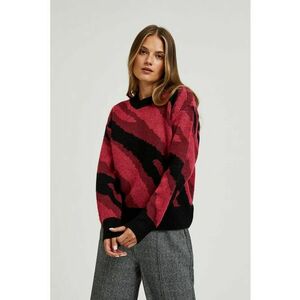 Pulover rosu cu model geometric - Rosu imagine