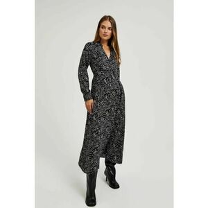 Rochie midi din viscose neagra - Negru imagine