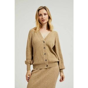 Cardigan bej cu nasturi si maneci bufante - Gri imagine