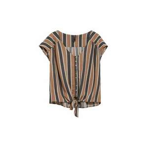 Bluza dama cu dungi - Viscoza - Bej - Bej imagine