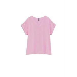 Bluza dama cu decolteu - Viscoza - Roz - Roz imagine