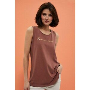 Tricou print metalic - Maro imagine