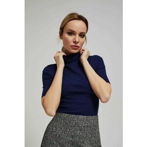 Bluza bleumarin bumbac - guler - Bleumarin imagine