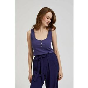 Top violet cu butoane - bumbac - Violet imagine