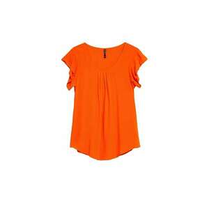 Bluza dama cu decolteu - Viscoza - Portocaliu - Portocaliu imagine