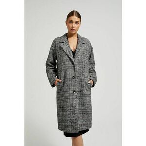 Pardesi oversized in carouri negre - Negru imagine