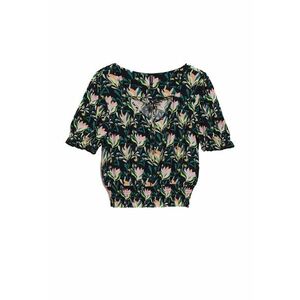Bluza dama cu imprimeu floral - Viscoza - Multicolor - Multicolor imagine