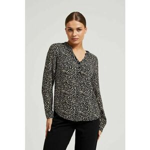 Camasa Neagra cu Maneci Lungi si Model - Negru imagine
