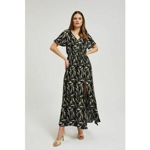 Rochie midi neagra cu model - Negru imagine