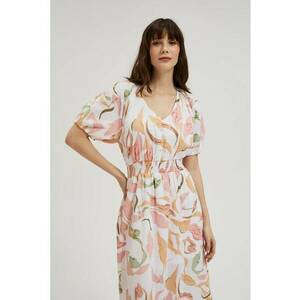 Rochie Alba cu Flori - Alb imagine