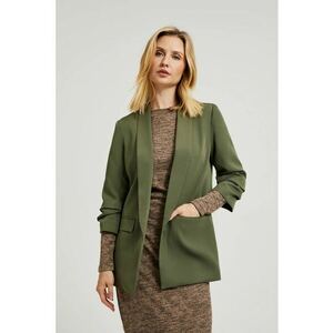 Sacou netedat cu maneci 3/4 in olive - Verde imagine