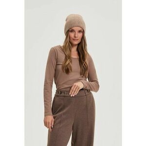 Bluza din bumbac maro deschis - Maro deschis imagine