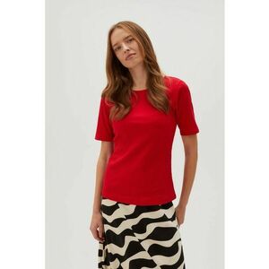 Bluza rosie adaptata din material rasfatat - Rosu imagine