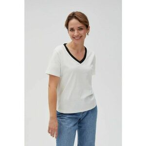 Bluza alba cu decolteu in V - Alb murdar imagine