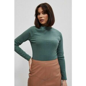 Top din tricot cu striatii masliniu - Verde imagine