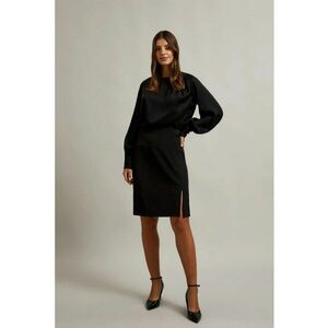 Bluza eleganta neagra cu maneci bufante - Negru imagine