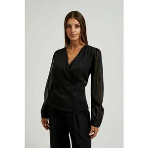 Camasa eleganta neagra cu decolteu in V - Negru imagine