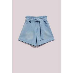 Pantaloni scurti dama - Bumbac - Albastru1 imagine