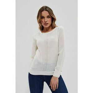 Pulover ecru - XS - cu maneci lungi si nasturi decorativi imagine