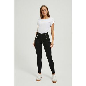 Jeans cu Butoane Decorative - Negru imagine