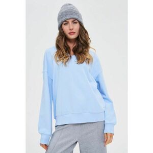 Bluza lungi - decolteu V - Albastru deschis imagine