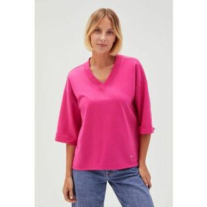 Hanorac oversized - fucsia - bumbac - Fucsia imagine
