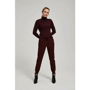 Pantaloni castan cu snur - Maro inchis imagine