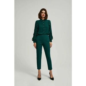 Pantaloni smarald cu talie 7/8 - Verde inchis imagine