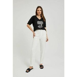 Pantaloni Eleganti Albi - Alb murdar imagine