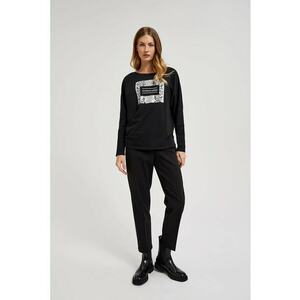 Pantaloni negri netezi - Negru imagine