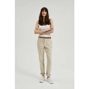Pantaloni Bej cu Curea Decorativa - Bej imagine