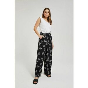 Pantaloni negri cu model delicat - Negru imagine