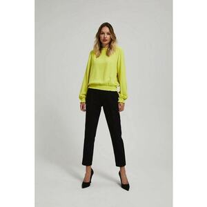 Pantaloni negri 7/8 cu creta - Negru imagine