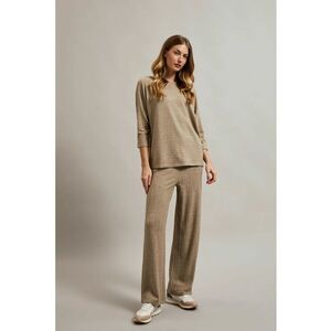 Pantaloni bej cu dare metalice - Bej imagine