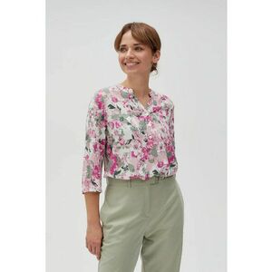 Camasa din vascoza cu model floral fucsia - Fucsia imagine