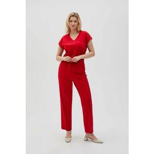 Pantaloni rosii cu dungi inaltime - Rosu imagine